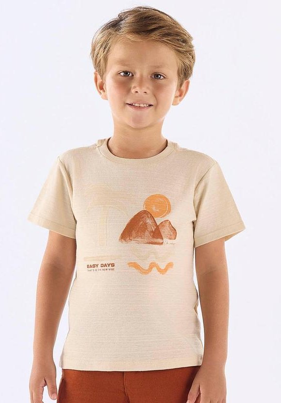 Imagem principal Camiseta Infantil em Algodão Flamê Up Baby Bege Up Baby