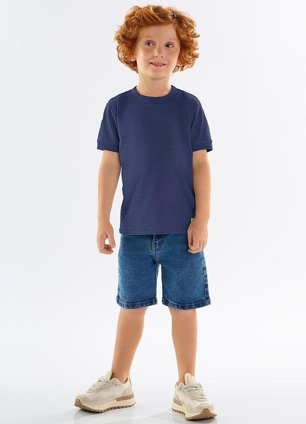 Imagem principal Camiseta Infantil em Malha Relevo Azul Up Baby Up Baby