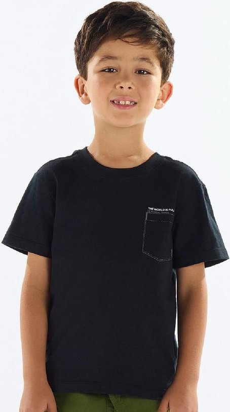 Imagem principal Camiseta Infantil Meia Malha Preto Quimby Quimby