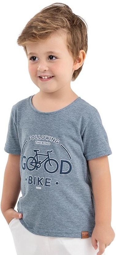 Imagem principal Camiseta Infantil Menino Casual Elian Azul Elian