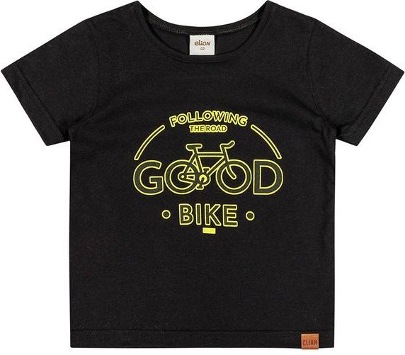 Imagem principal Camiseta Infantil Menino Casual Elian Preto Elian