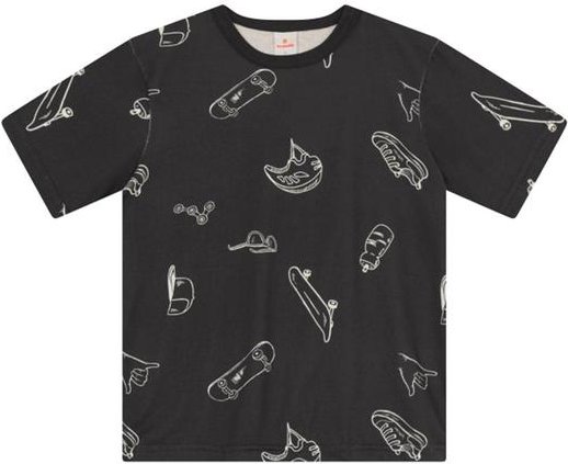 Imagem principal Camiseta Infantil Menino de Dinossauro Cinza Brandili Brandili