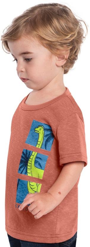 Imagem principal Camiseta Infantil Menino Dinossauro Laranja Kyly Kyly