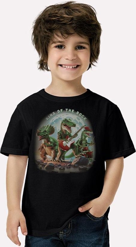 Imagem principal Camiseta Infantil Menino Dinossauro Preto Kyly Kyly