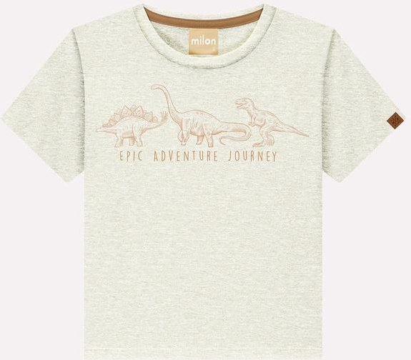 Imagem principal Camiseta Infantil Menino Dinossauros Cinza Milon Milon