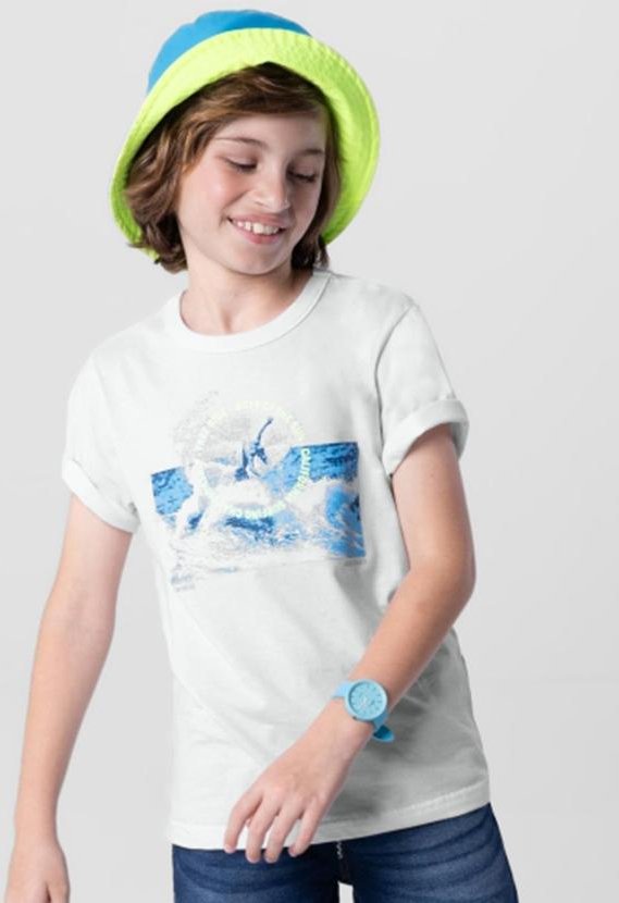 Imagem principal Camiseta Infantil Menino em Malha Branco Brandili Brandili