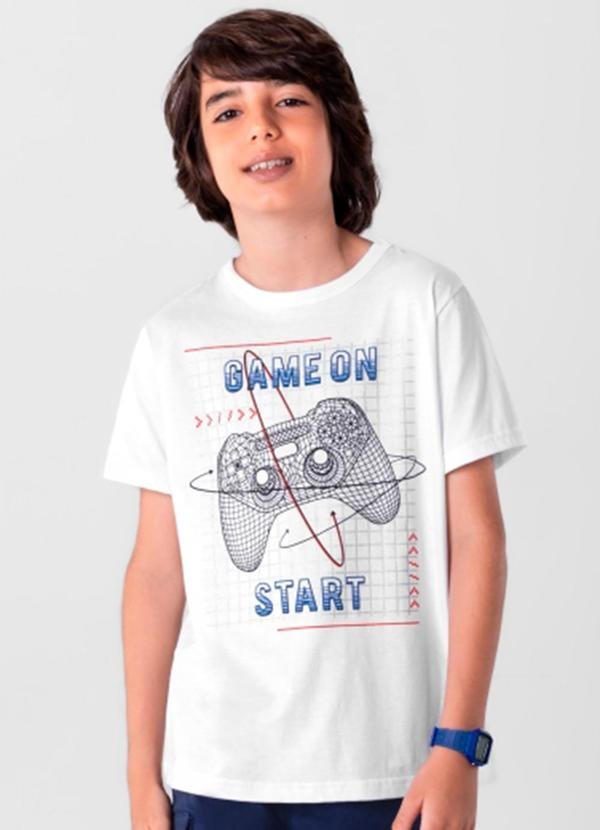 Imagem principal Camiseta Infantil Menino em Malha Branco Brandili Brandili