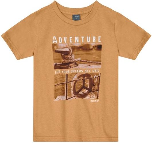 Imagem principal Camiseta Infantil Menino em Malha Marrom Brandili Mundi Brandili Mundi