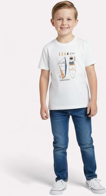 Imagem principal Camiseta Infantil Menino Praia Off White Kyly Kyly