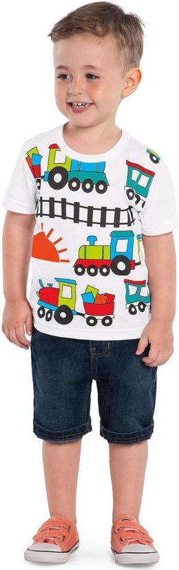 Imagem principal Camiseta Infantil Menino Trenzinho Branco Kyly Kyly
