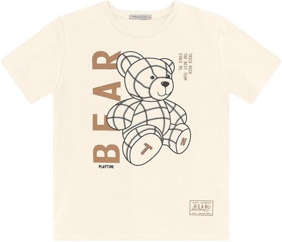 Imagem principal Camiseta Masculina em Cotton Leve Bege Trick Nick Trick Nick