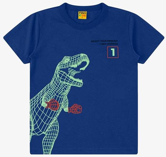 Imagem principal Camiseta Masculina Meia Malha Azul Diametro Diametro