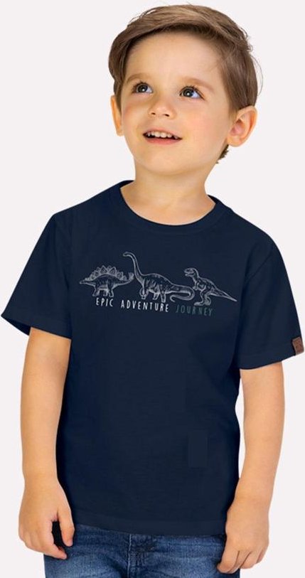 Imagem principal Camiseta Menino Dinossauros Azul Marinho Milon Milon