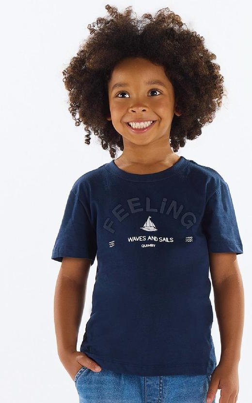Imagem principal Camiseta Menino Meia Malha Azul Quimby Quimby