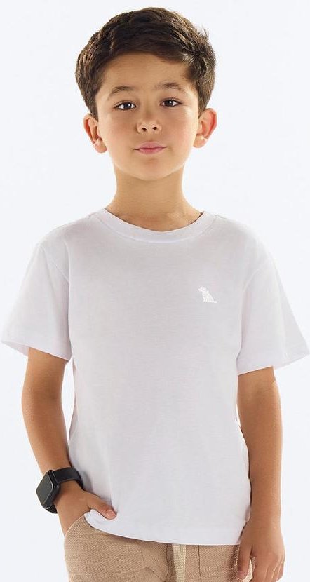 Imagem principal Camiseta Menino Meia Malha Branco Quimby Quimby