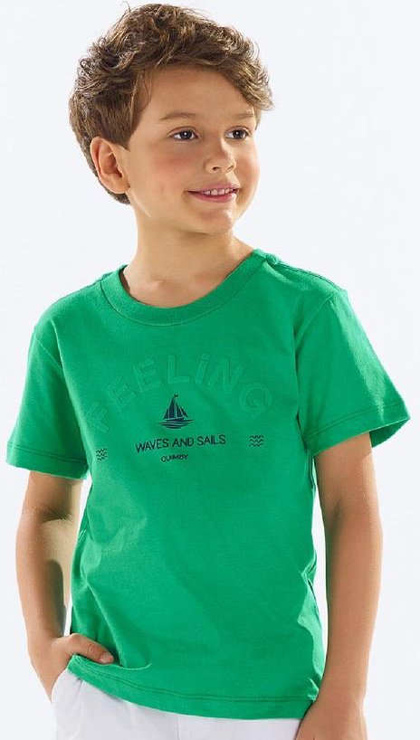 Imagem principal Camiseta Menino Meia Malha Verde Quimby Quimby