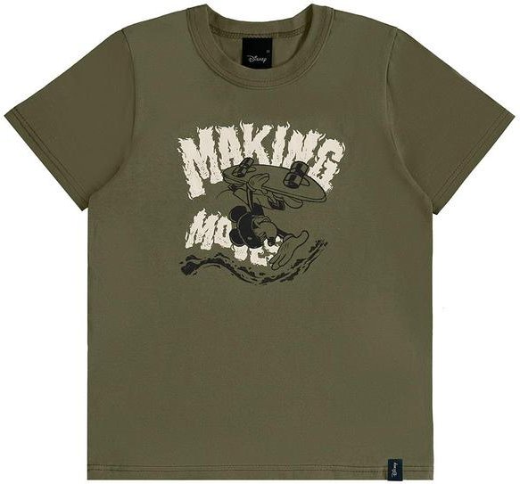 Imagem principal Camiseta Mickey Mouse Menino Verde Militar Malwee Kids Malwee Kids