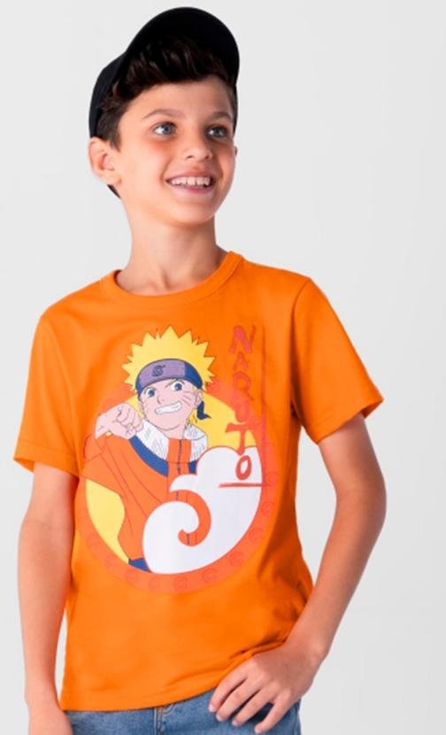 Imagem principal Camiseta Naruto Infantil Unissex Laranja Brandili Brandili