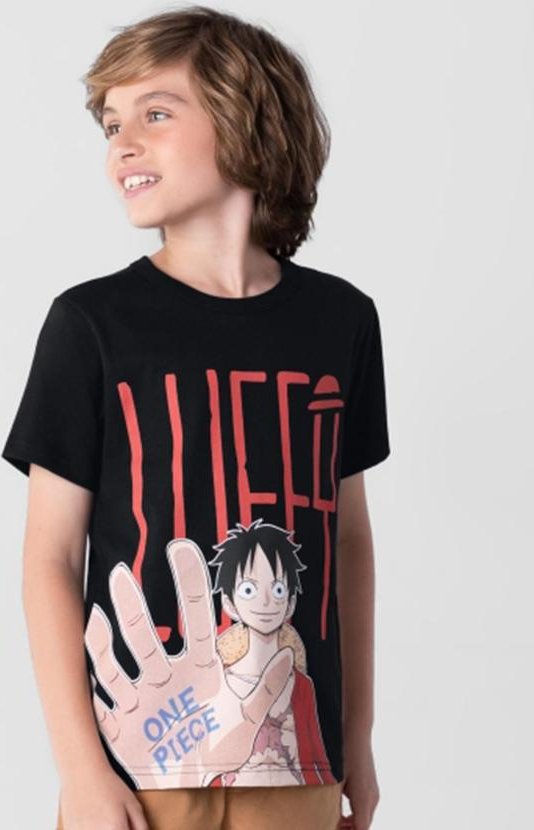 Imagem principal Camiseta One Piece Infantil Unissex Preto Brandili Brandili