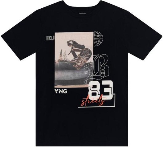 Imagem principal Camiseta Teen Menino de Skate Preto Brandili Brandili