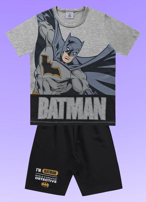 Imagem principal Conjunto Camiseta/Bermuda Batman Cinza Fakini Kids Fakini Kids