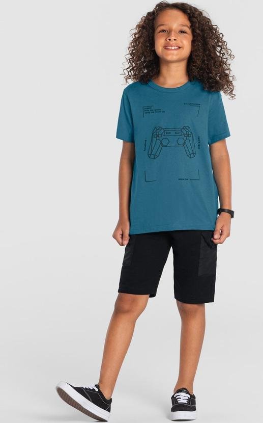 Imagem principal Conjunto Infantil Menino de Video Game Azul Brandili Brandili