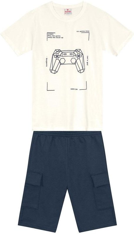 Imagem principal Conjunto Infantil Menino de Video Game Bege Brandili Brandili