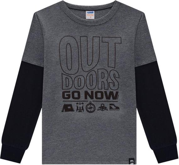 Imagem principal Camiseta em Meia Malha Penteada Cinza Marlan Marlan