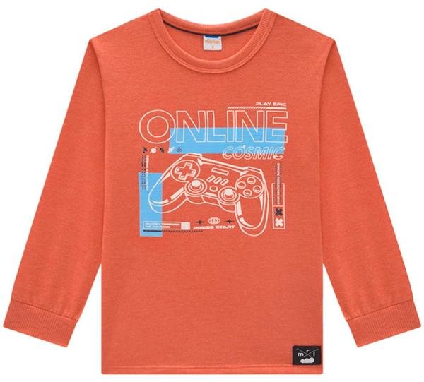 Imagem principal Camiseta em Meia Malha Penteada Laranja Marlan Marlan