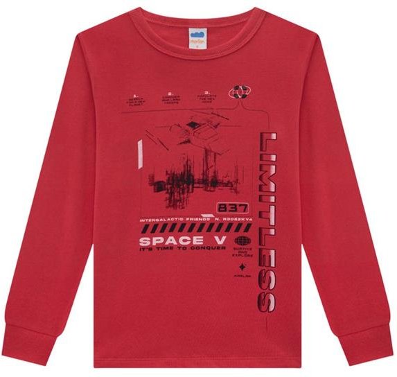 Imagem principal Camiseta em Meia Malha Penteada Vermelho Marlan Marlan