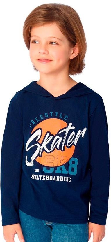 Imagem principal Camiseta Infantil de Manga Longa Azul Ddk Ddk