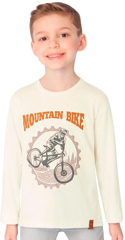 Imagem principal Camiseta Infantil de Manga Longa Bege Ddk Ddk