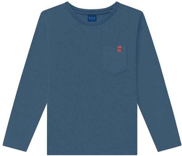 Imagem principal Camiseta Infantil de Manga Longa Piquet Azul Ddk Ddk