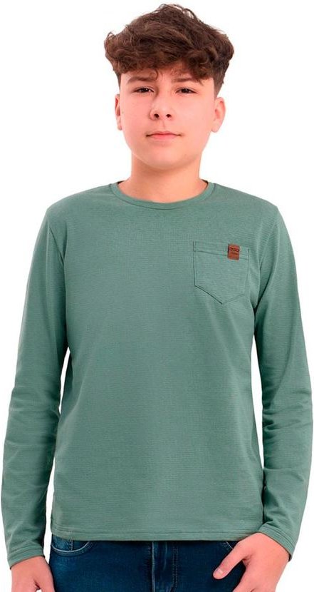 Imagem principal Camiseta Infantil de Manga Longa Piquet Verde Ddk Ddk