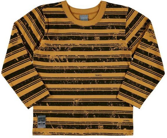 Imagem principal Camiseta Infantil Manga Longa Listrada Marrom Quimby Quimby