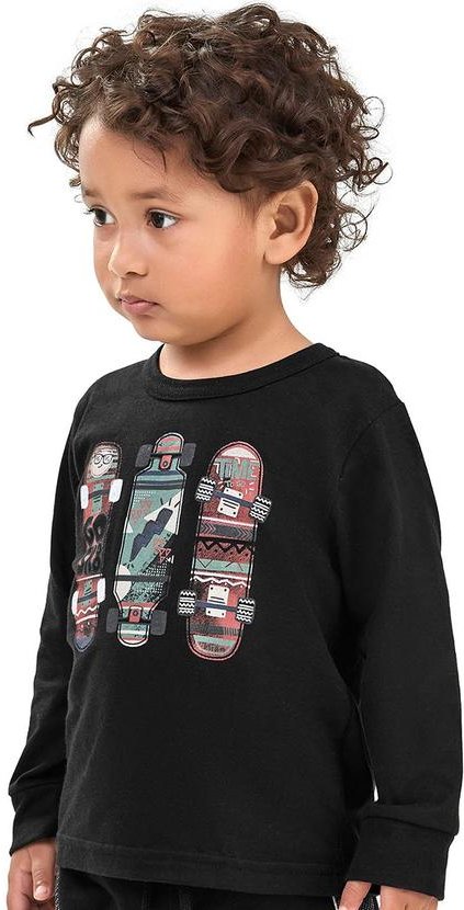 Imagem principal Camiseta Infantil Manga Longa Skates Preto Elian Elian