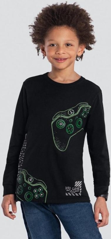 Imagem principal Camiseta Infantil Menino Gamer Preto Brandili Brandili