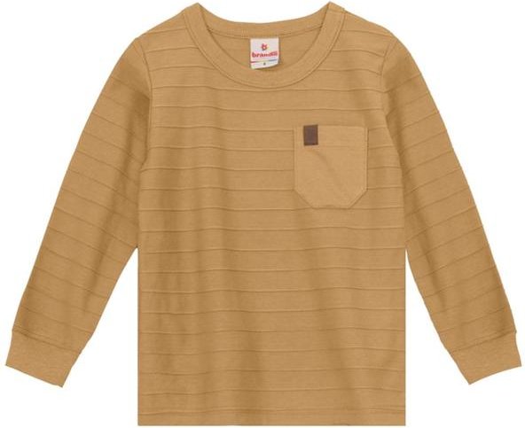 Imagem principal Camiseta Infantil Menino Listras 3d Marrom Brandili Brandili