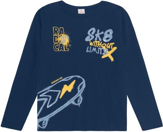 Imagem principal Camiseta Infantil Menino Skate Azul Brandili Brandili