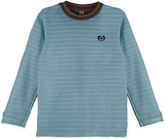 Camiseta Jacquard Manga Longa Bebê Azul