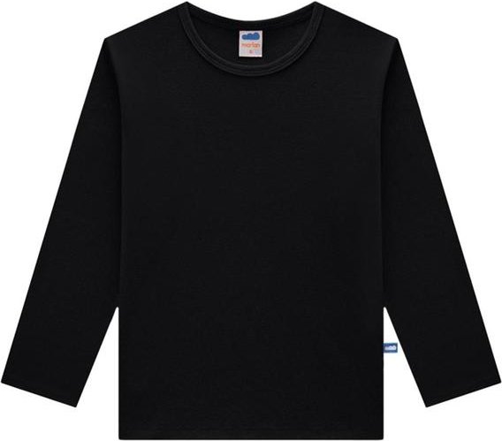 Imagem principal Camiseta Manga Longa em Suedine Unissex Preto Marlan Marlan
