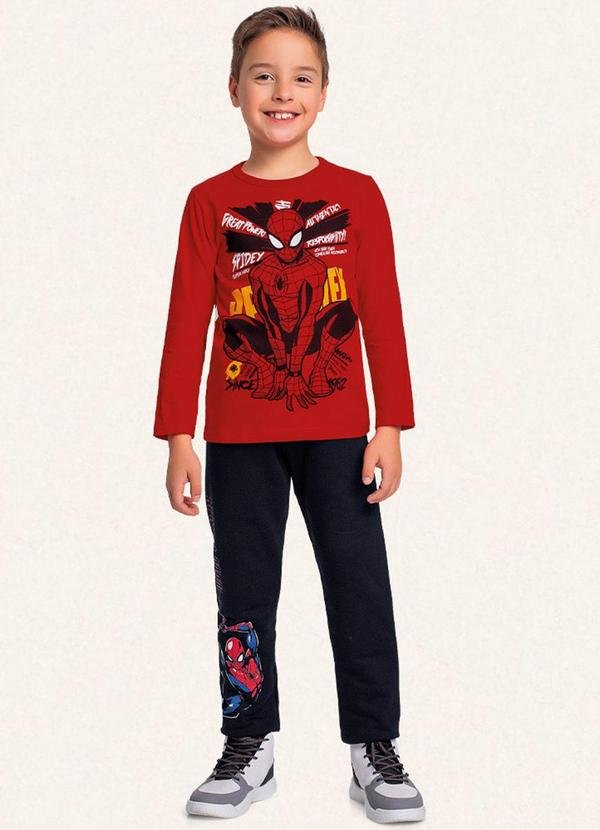 Imagem principal Camiseta Manga Longa Spider-Man Vermelho Fakini Kids Fakini Kids
