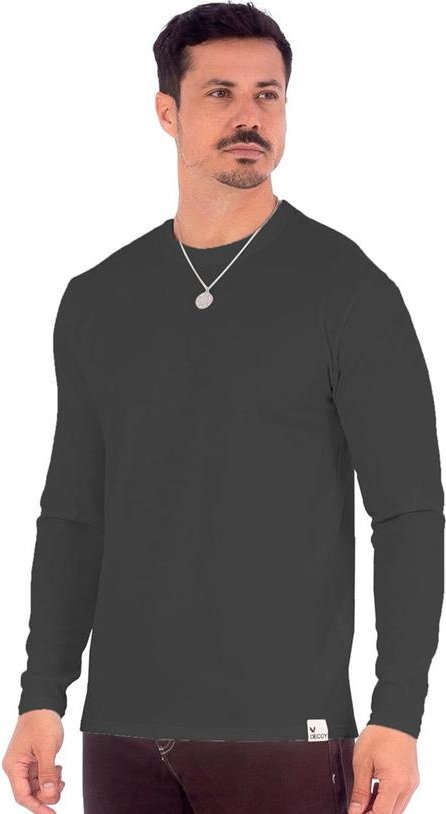 Imagem principal Camiseta Masculina Manga Longa em Favinho Cinza Decoy Decoy