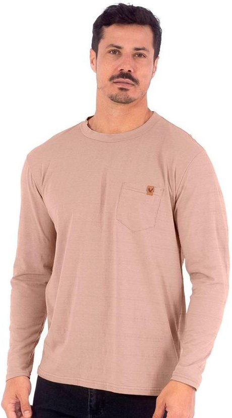 Imagem principal Camiseta Masculina Manga Longa em Piquet Bege Decoy Decoy