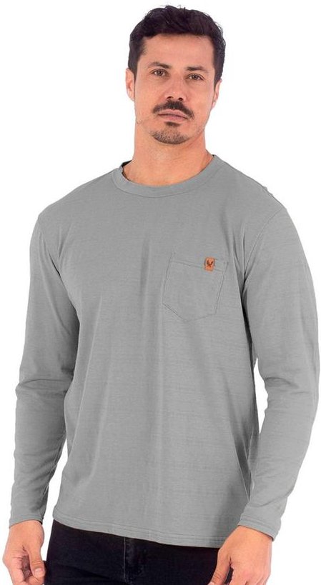 Imagem principal Camiseta Masculina Manga Longa em Piquet Cinza Decoy Decoy