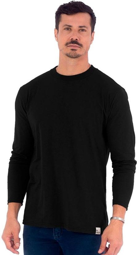 Imagem principal Camiseta Masculina Manga Longa Piquet Preto Decoy Decoy