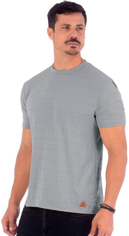 Imagem principal Camiseta Masculina Manga Média Piquet Cinza Decoy Decoy