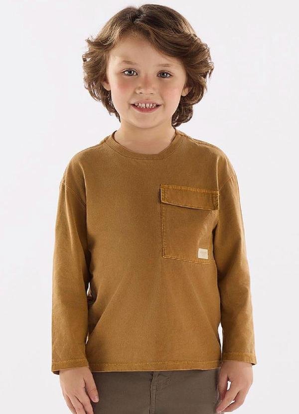 Imagem principal Camiseta Menino Meia Malha Marrom Up Baby Up Baby