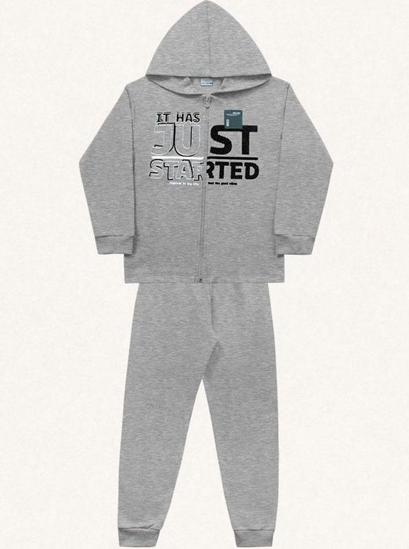 Imagem principal Conjunto Jaqueta C/Capuz e Calça Cinza Fakini Kids Fakini Kids