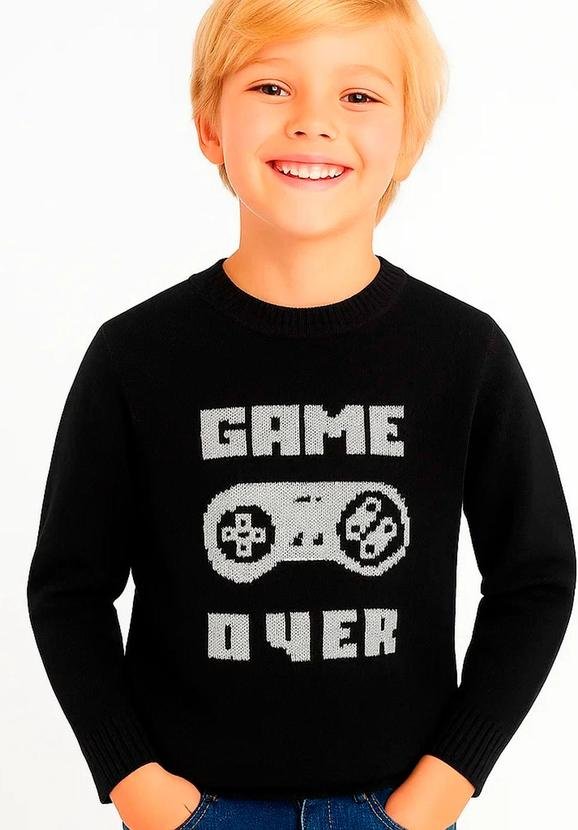 Suéter Game Over Preto